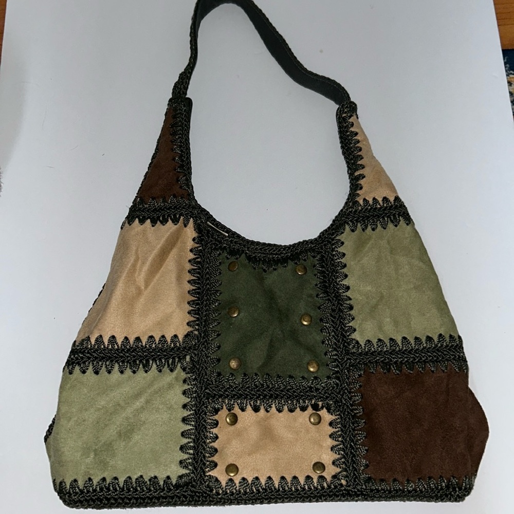 Patchwork Suede Crochet Y2K Vibe CATO BAG